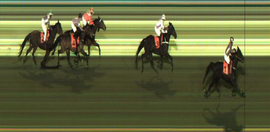 Målfoto for løp 1 på bane JA den 29.12.2022