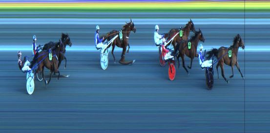 Målfoto for løp 9 på bane JA den 12.05.2023