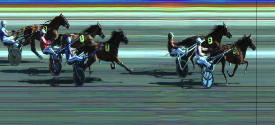 Målfoto for løp 1 på bane JA den 09.06.2023