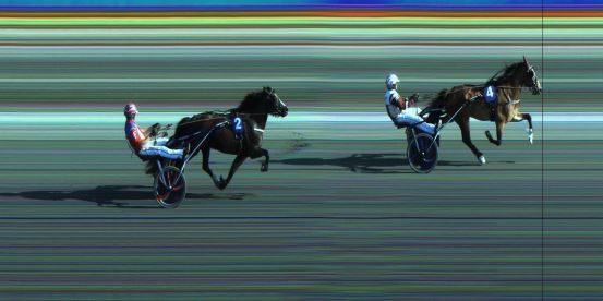 Målfoto for løp 2 på bane JA den 09.06.2023