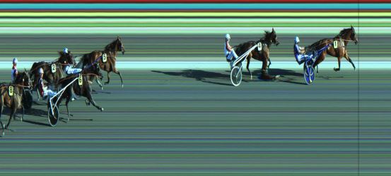 Målfoto for løp 1 på bane JA den 25.06.2023