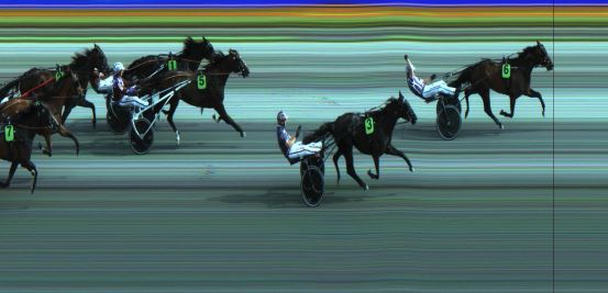 Målfoto for løp 9 på bane JA den 08.07.2023