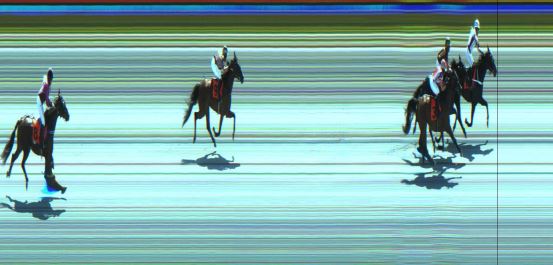 Målfoto for løp 1 på bane JA den 09.07.2023