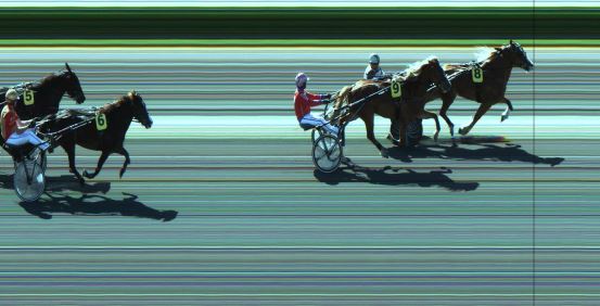 Målfoto for løp 1 på bane JA den 29.08.2023