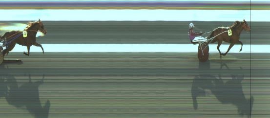 Målfoto for løp 1 på bane JA den 05.12.2023