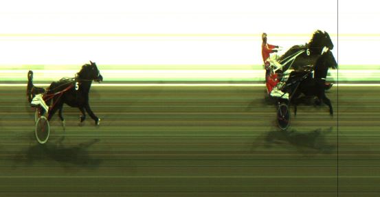 Målfoto for løp 6 på bane JA den 12.01.2024