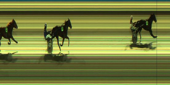 Målfoto for løp 9 på bane JA den 28.01.2024