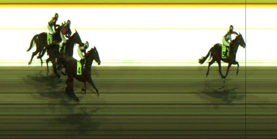 Målfoto for løp 3 på bane JA den 13.02.2024