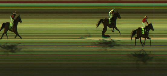 Målfoto for løp 1 på bane JA den 02.03.2024