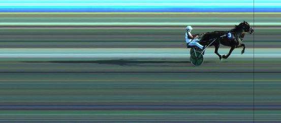 Målfoto for løp 2 på bane JA den 07.04.2024