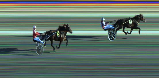 Målfoto for løp 1 på bane JA den 15.04.2024