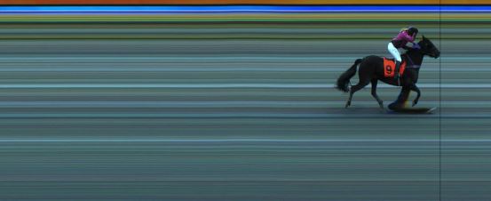 Målfoto for løp 2 på bane JA den 28.04.2024