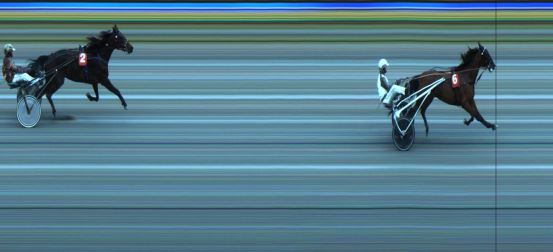 Målfoto for løp 3 på bane JA den 28.04.2024