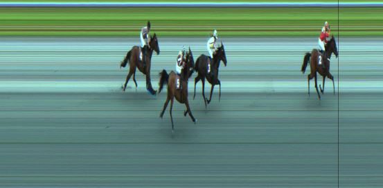 Målfoto for løp 1 på bane JA den 06.07.2024