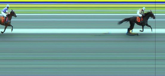 Målfoto for løp 1 på bane JA den 07.07.2024