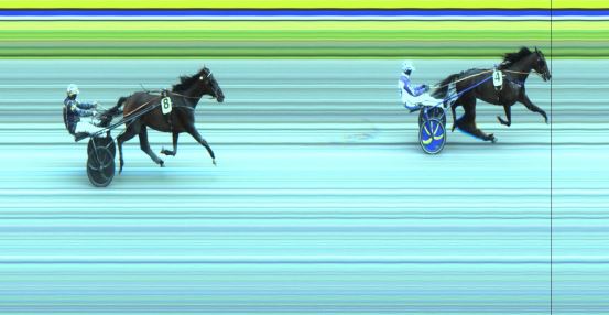 Målfoto for løp 1 på bane JA den 16.09.2024