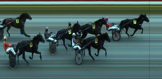 Målfoto for løp 1 på bane JA den 08.10.2024