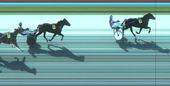 Målfoto for løp 1 på bane JA den 21.10.2024