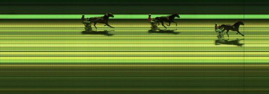 Målfoto for løp 8 på bane KL den 10.04.2014