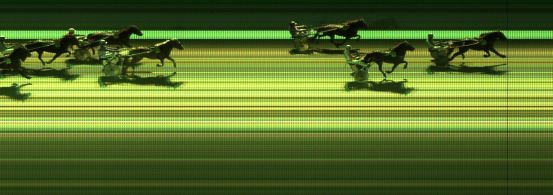 Målfoto for løp 9 på bane KL den 10.04.2014