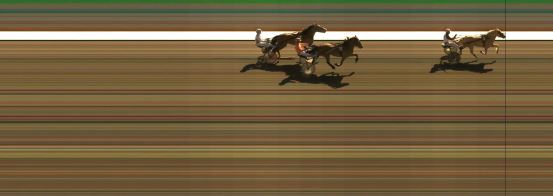 Målfoto for løp 6 på bane KL den 18.04.2014