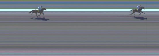 Målfoto for løp 1 på bane KL den 19.04.2014