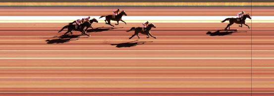 Målfoto for løp 1 på bane KL den 04.06.2015