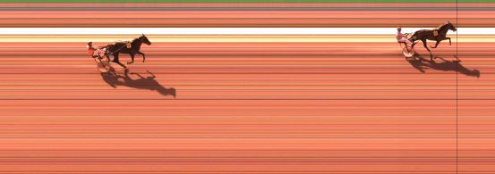 Målfoto for løp 1 på bane KL den 20.10.2015