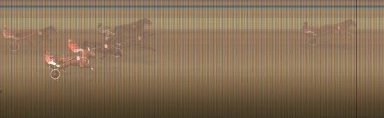 Målfoto for løp 8 på bane KL den 25.01.2016