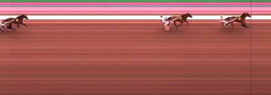 Målfoto for løp 1 på bane KL den 25.03.2016