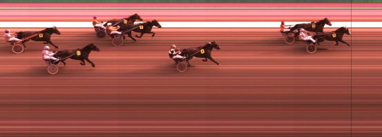 Målfoto for løp 1 på bane KL den 09.06.2016