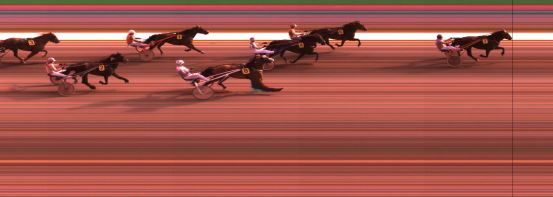 Målfoto for løp 1 på bane KL den 28.07.2016