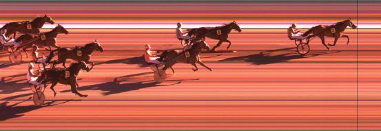 Målfoto for løp 1 på bane KL den 11.08.2016