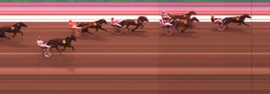 Målfoto for løp 1 på bane KL den 04.02.2017