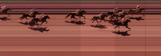 Målfoto for løp 2 på bane KL den 14.04.2017