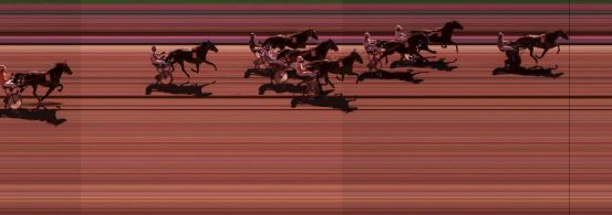 Målfoto for løp 3 på bane KL den 14.04.2017