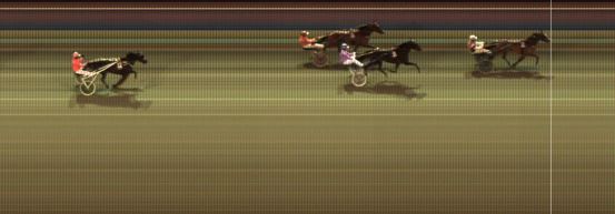 Målfoto for løp 6 på bane KL den 09.04.2018