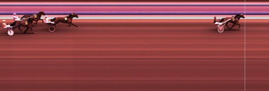 Målfoto for løp 1 på bane KL den 19.04.2018