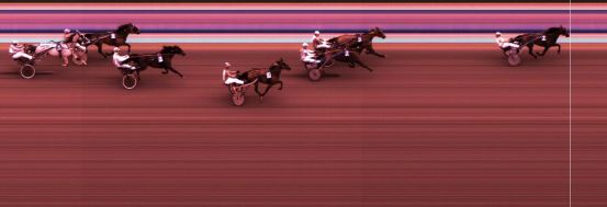 Målfoto for løp 2 på bane KL den 19.04.2018