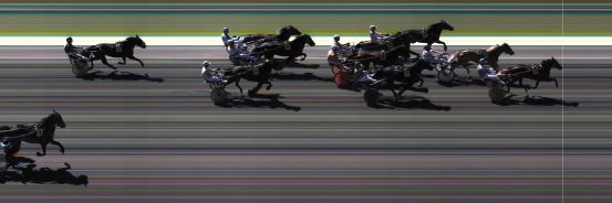 Målfoto for løp 1 på bane KL den 20.04.2019