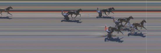 Målfoto for løp 5 på bane KL den 20.04.2019