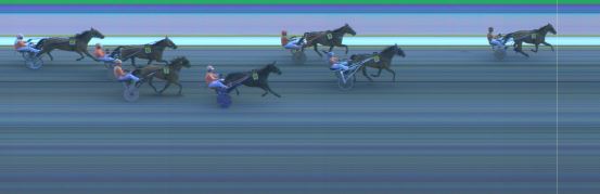 Målfoto for løp 1 på bane KL den 13.06.2019