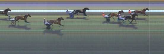 Målfoto for løp 1 på bane KL den 13.10.2019