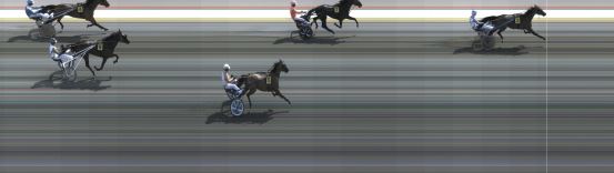 Målfoto for løp 1 på bane KL den 04.06.2020