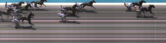 Målfoto for løp 1 på bane KL den 08.08.2020