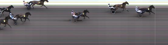 Målfoto for løp 1 på bane KL den 20.08.2020