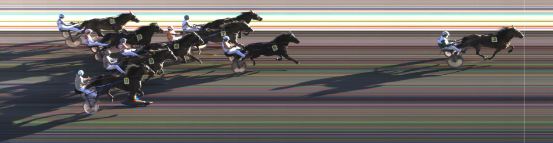 Målfoto for løp 1 på bane KL den 02.09.2021