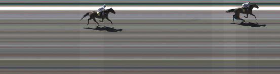 Målfoto for løp 1 på bane KL den 16.04.2022