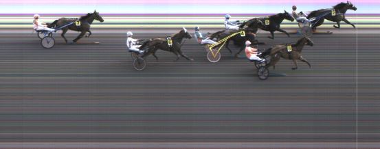 Målfoto for løp 1 på bane KL den 07.09.2023