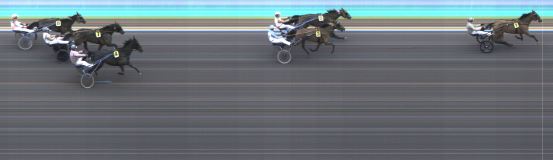 Målfoto for løp 1 på bane KL den 18.04.2024